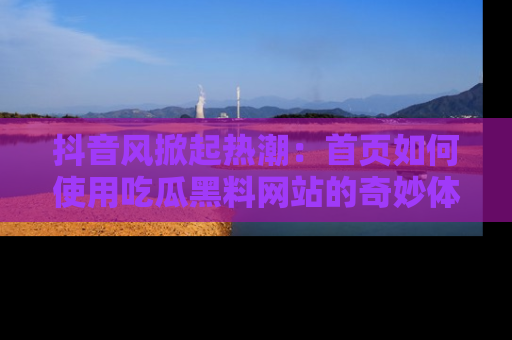 抖音风掀起热潮：首页如何使用吃瓜黑料网站的奇妙体验