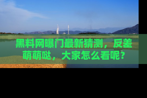 黑料网曝门最新猜测，反差萌萌哒，大家怎么看呢？